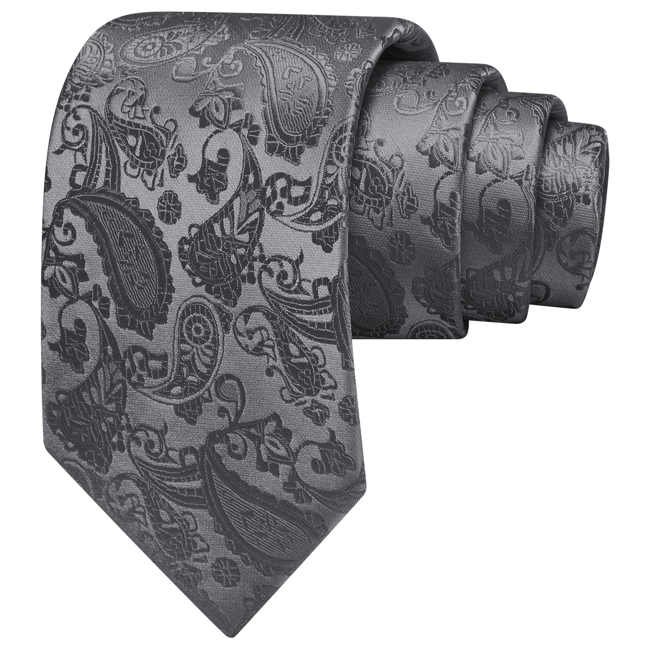 GUSLESON 3.15"(8cm) Fashion Paisley Ties Mens Woven Jacquard Necktie for Wedding