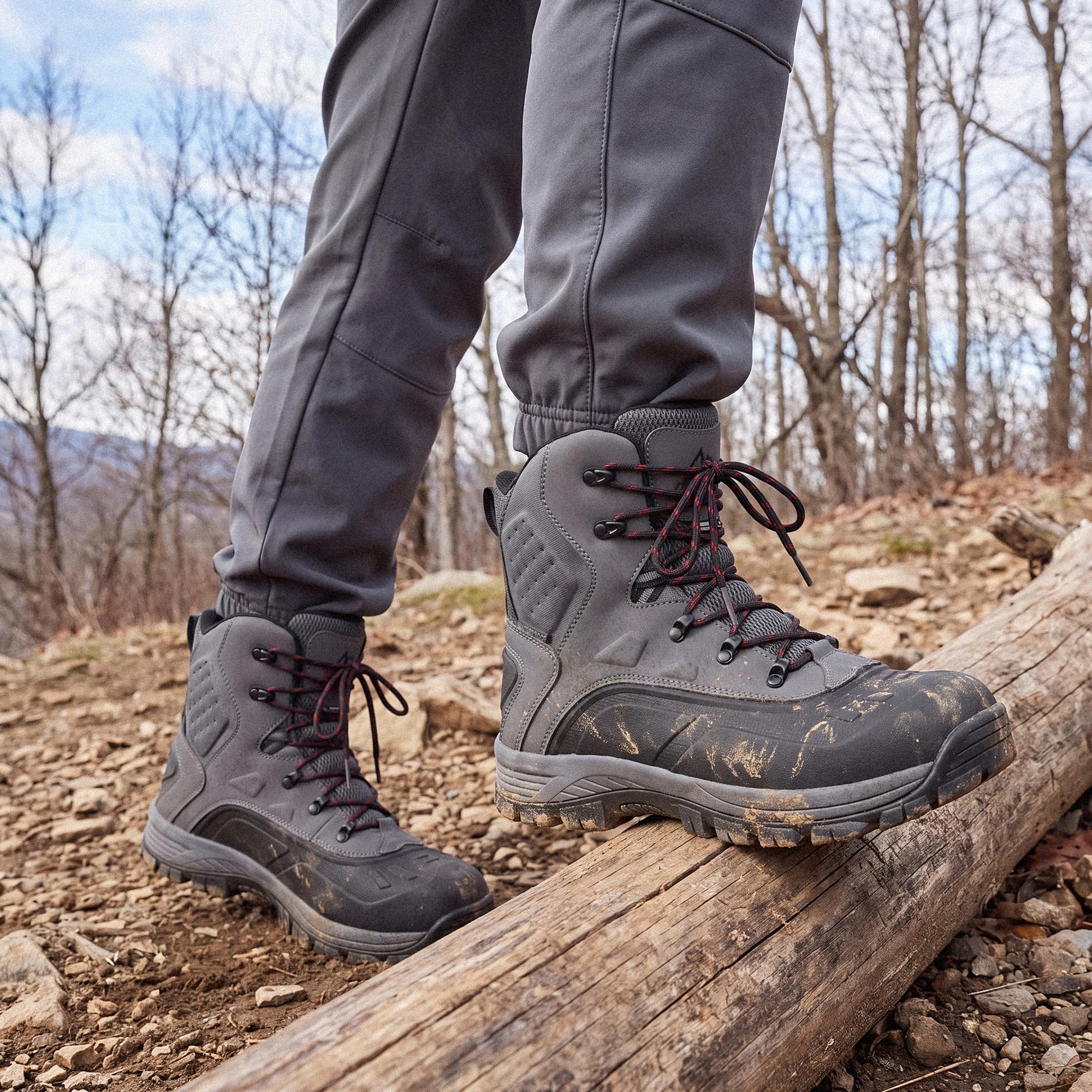 NORTIV 8 Męskie buty trekkingowe 170412 wodoodporne śnieg buty trekkingowe