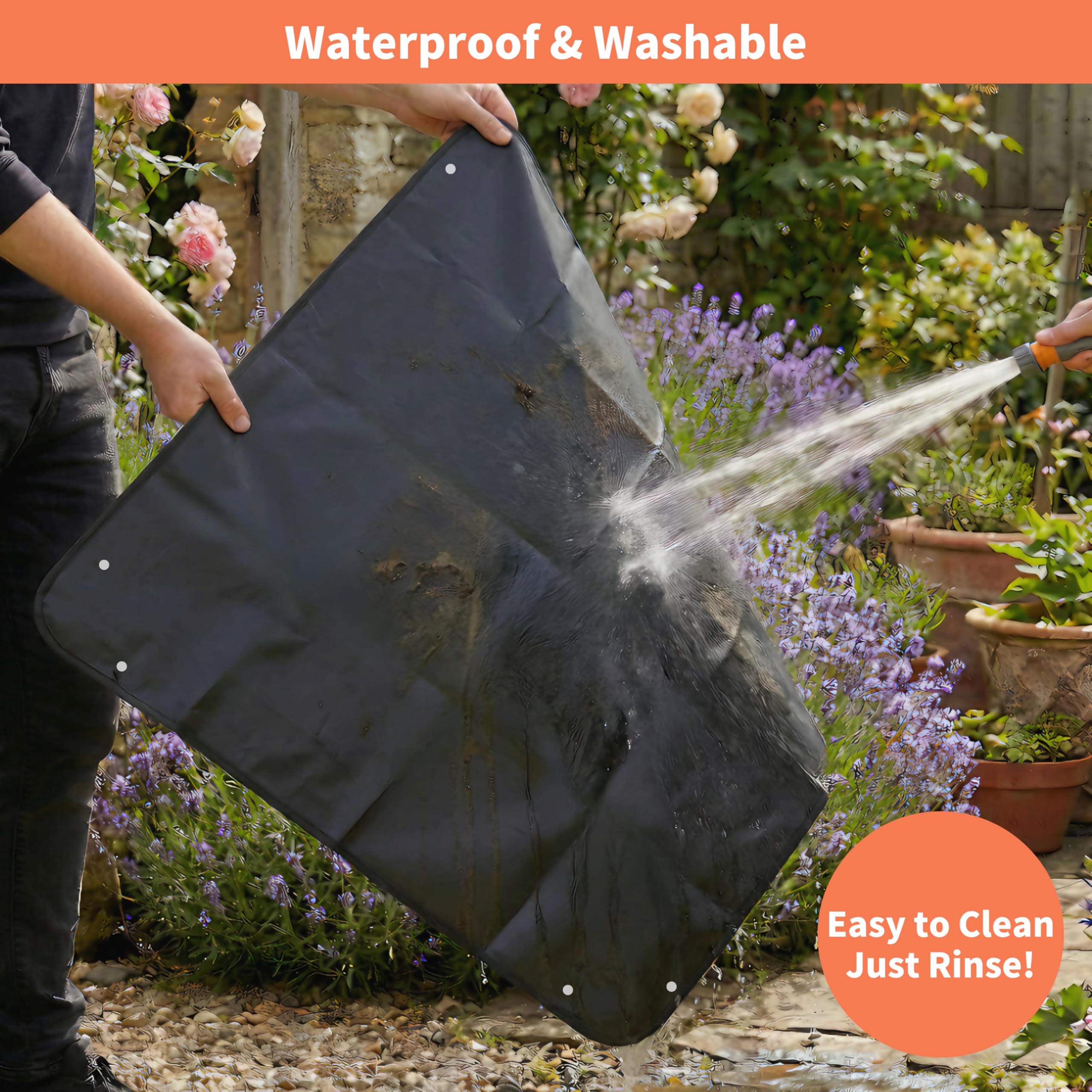Kaninchenkäfig-Einlage, 150 x 100 cm, wasserdichte Meerschweinchenmatte, extra dicke PVC-Unterseite für Stall, C&C-Käfige | Schnappkanten, für drinnen und draußen, 2 Stück