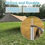 WADEO Camping Rain Fly with Heavy Duty Poles Kit, 10x12FT Tarp Oxfordfabric Tent Waterproof UV Protection for Outdoor Hammock Shelter Camping Tarp Pad, Hiking, Camper Gear