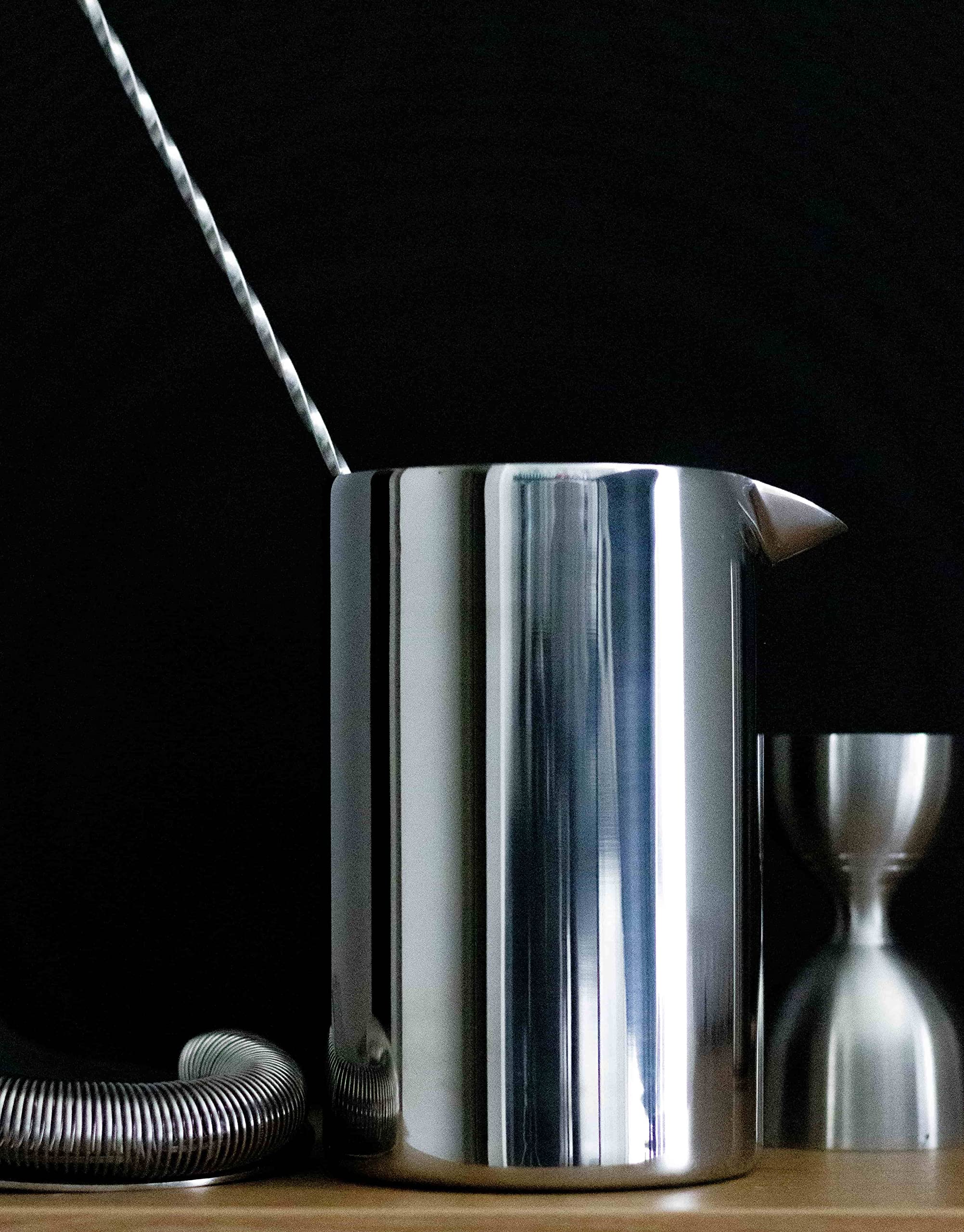 Amehla Metalowa szklanka do mieszania koktajli - stal nierdzewna podwójna ścianka izolowany metalowy dzbanek barmański do mieszania - 510 ml