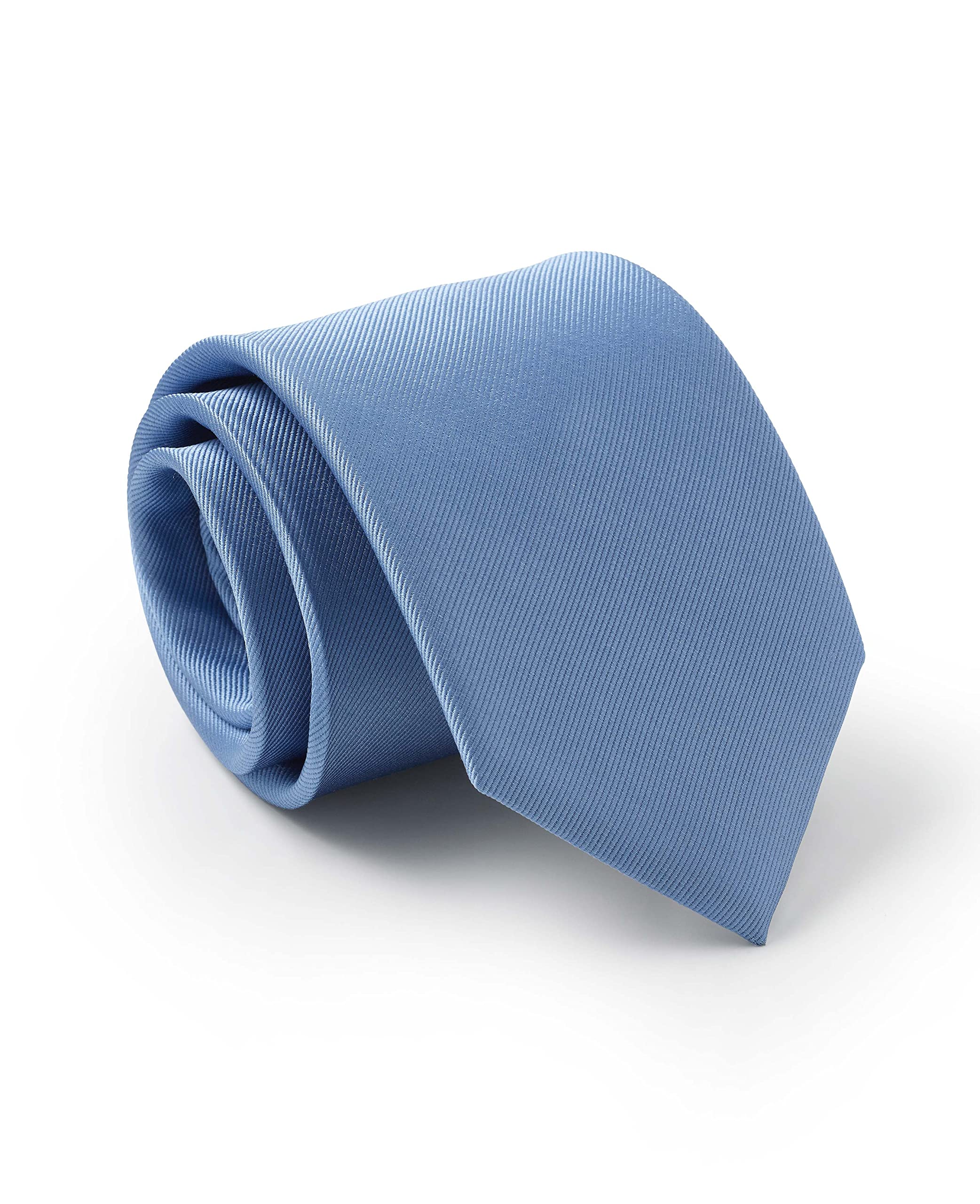 THE SAVILE ROW COMPANY LONDON Men's Luxury Silk Tie - Blue Fine Twill