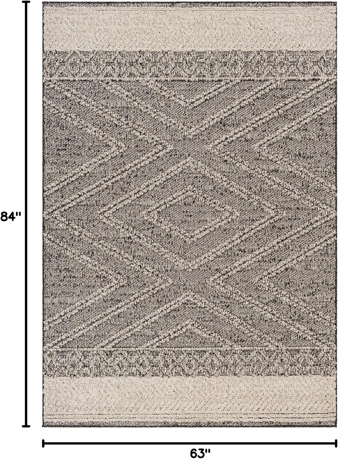 Livabliss Sarasota Modern Area Rug, 5' x 7', Tan/Black, (5' x 7')