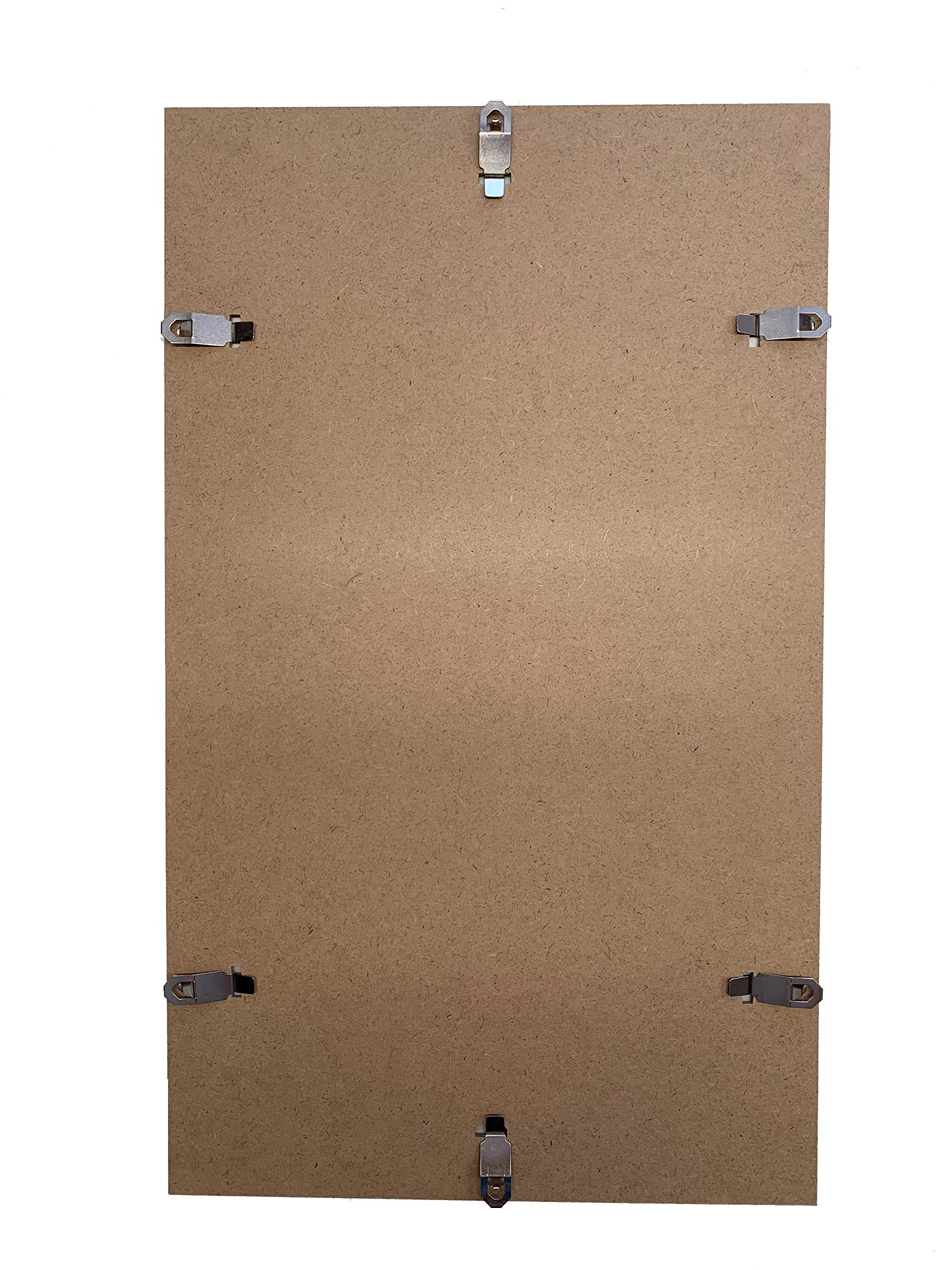 Cornice Portafoto Senza Cornice 37,5x98 Cm - Vetro Antiriflesso, Pannello MDF | Per Poster, Ritratti E Arte - Foto 2