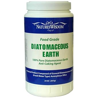 Natures Wisdom Food Grade Diatomaceous Earth 24 Oz. Pour Top