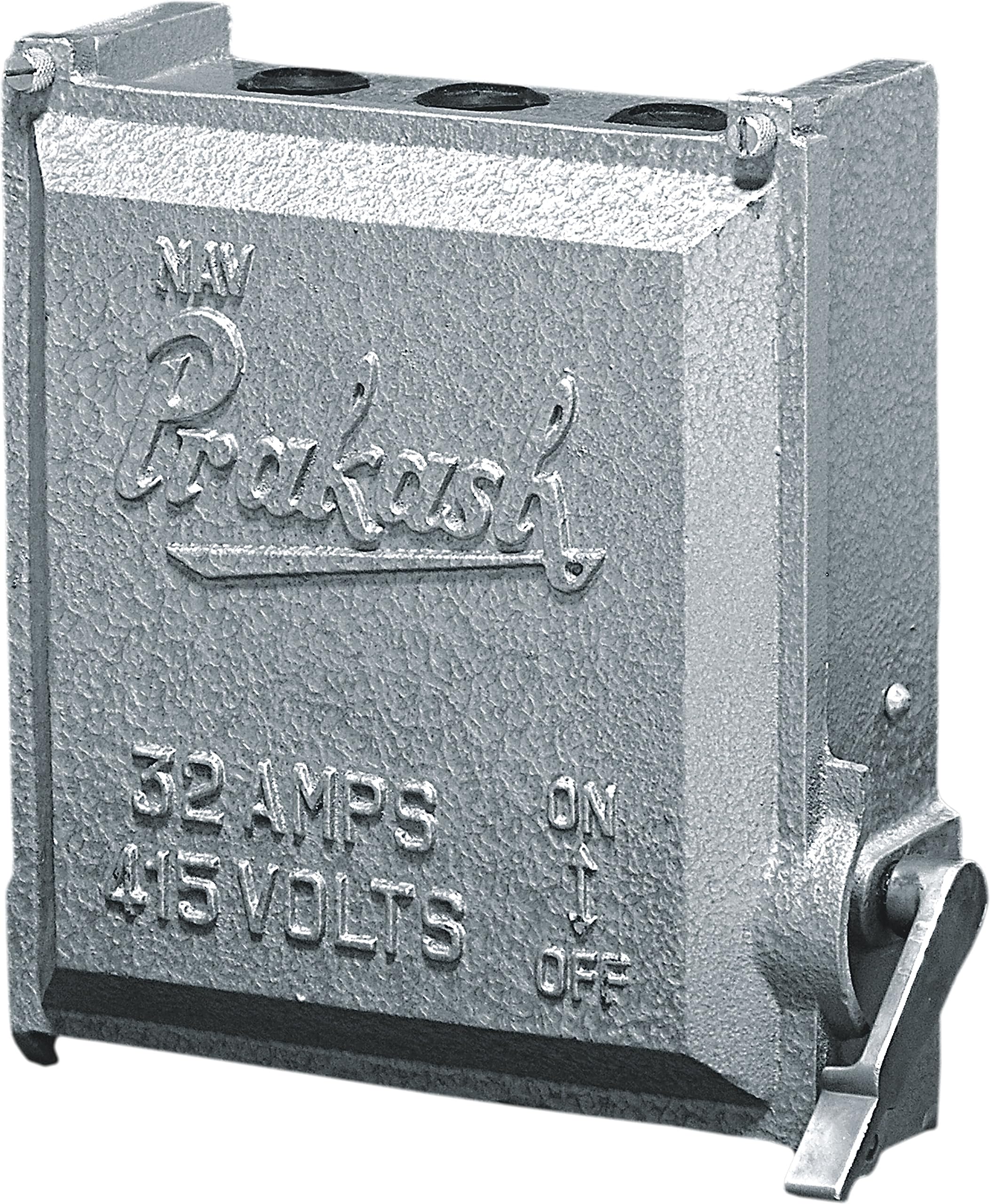 Prakash Metal Clad Switch| Electrical Main Switch for Power Distribution Systems, Motor Control Centers,Industrial Machinery| Commonly Used in Industrial and Commercial settings (32 Amp x 415 Volts)