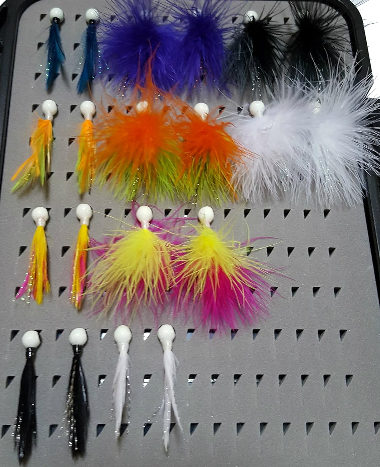 Feather/Marabou Tungsten Round Heads