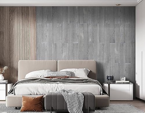Miniatura 23 de COLAMO 10 tablones de madera de pino real de mezcla gris, para pegar en paneles de madera para pared, tablones de pared autoadhesivos para sala