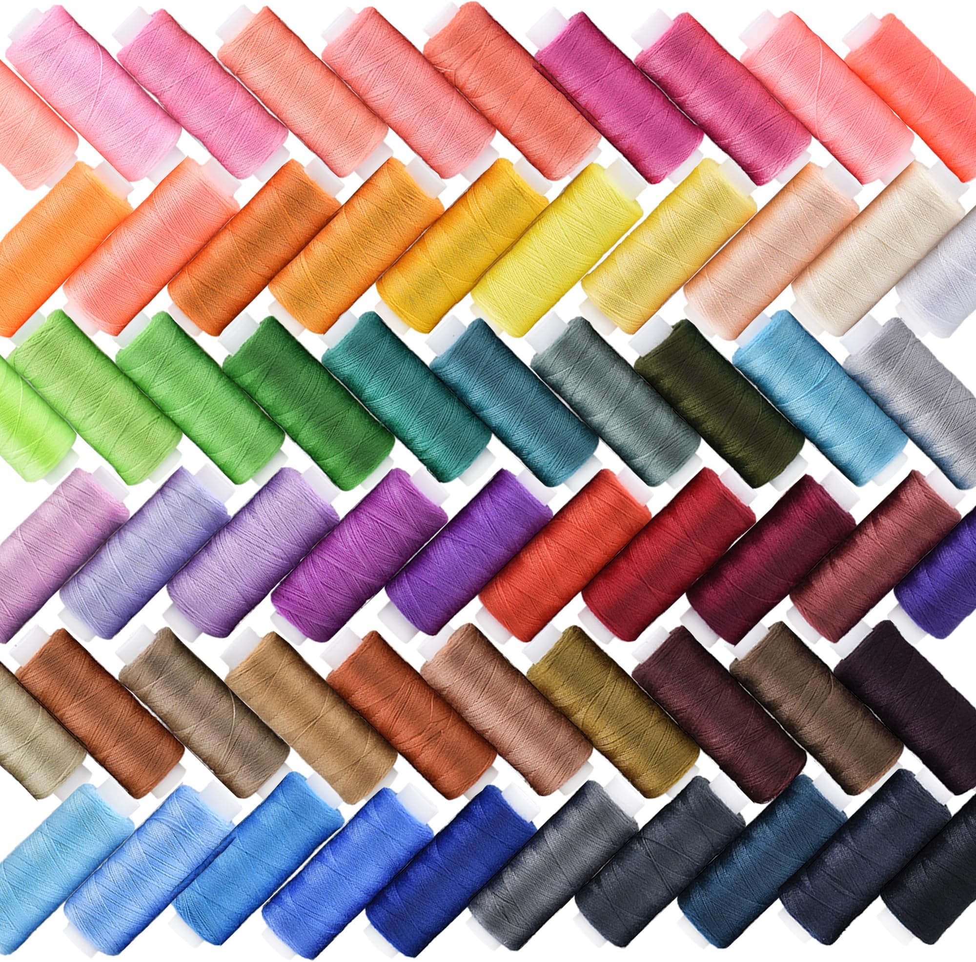 Sewing Threads Kits, All Purpose 60 Color Spools Polyester Thread Quilting Thread Assortment for Hand Machine Sewing Embroidery (60 Color)