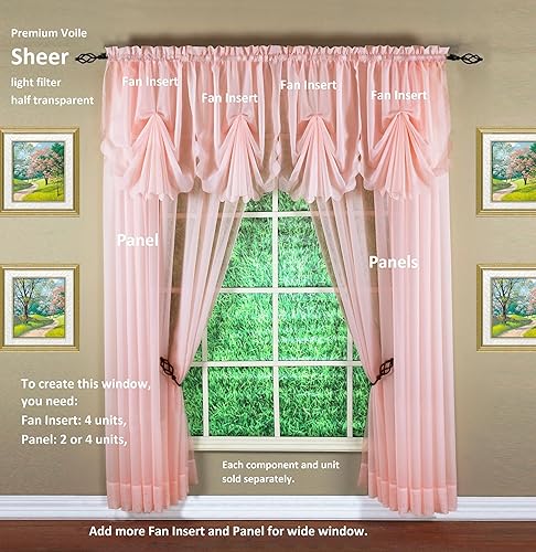 Vista 308 de Today's Curtain - Cortina Emelia de gasa original, panel de 84 pulgadas, negro, 60 pulgadas de ancho x 84 pulgadas de largo