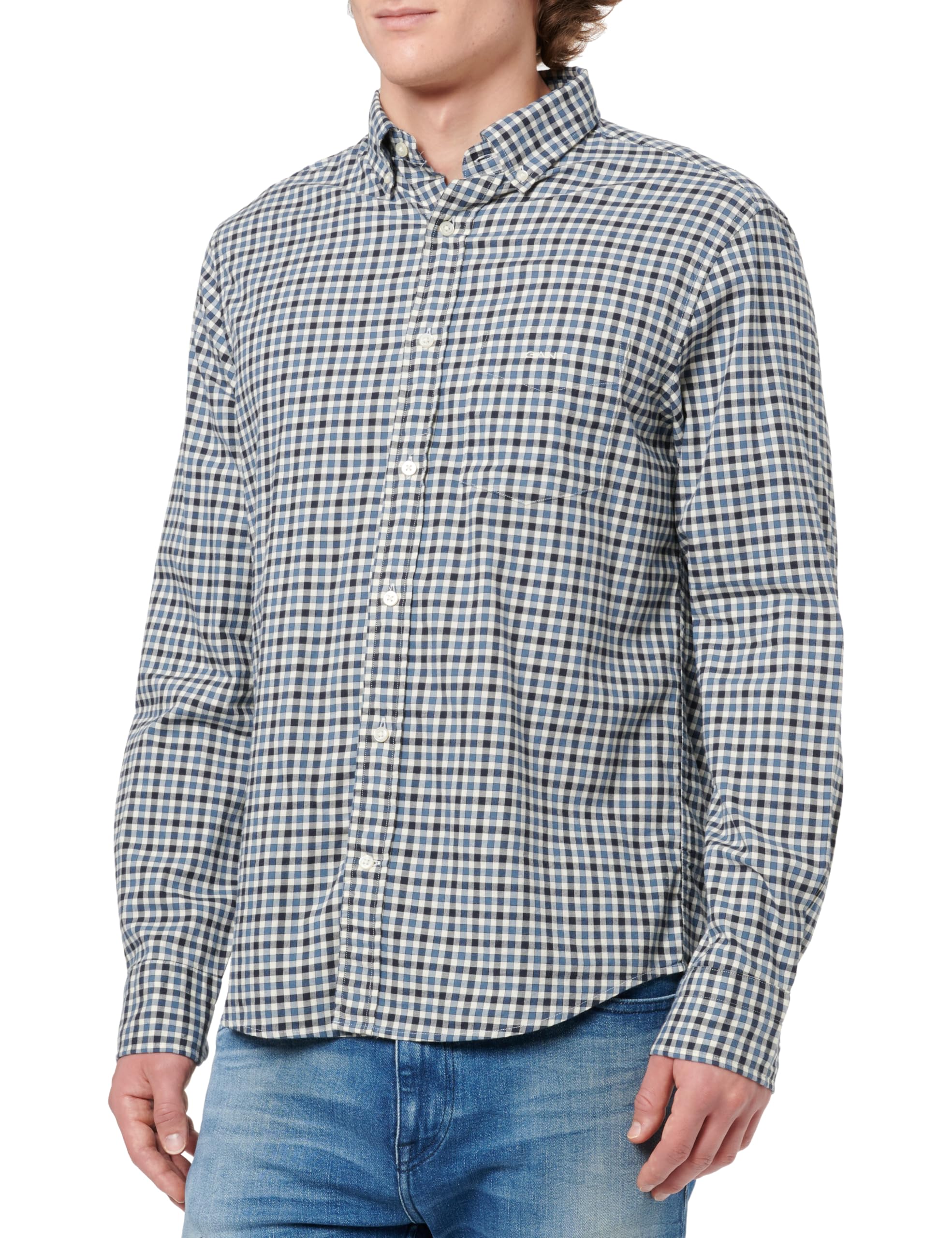 Gant Herren Reg Twill Gingham Shirt Hemd