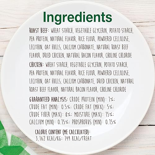 Miniatura 4 de Nylabone Healthy Edibles - Paquete variado de premios naturales de larga duración para perros pequeños, 12 unidades, sabores de carne asada y pollo,