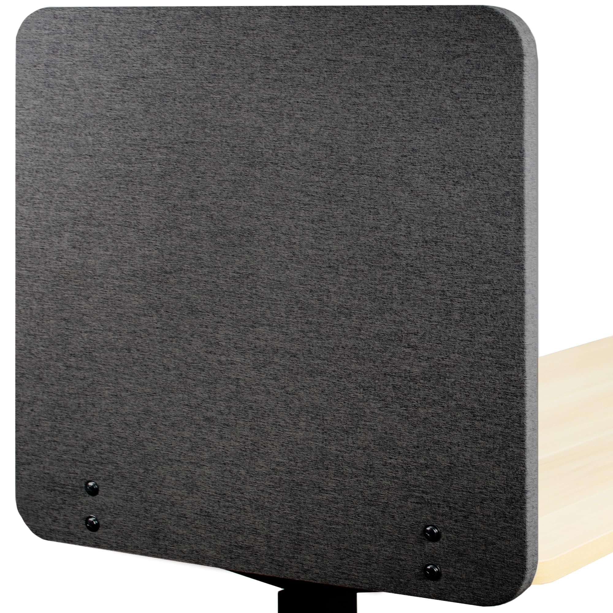 VIVO Clamp-on 24 x 24 inch Privacy Panel, Sound Absorbing Cubicle Desk Divider, Acoustic Partition, Dark Gray, PP-1-V024D
