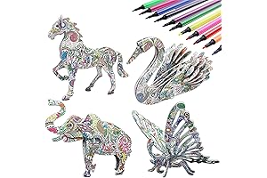KAZOKU 3D Coloring Puzzle Set: Unleash Creativity in Three Dimensions