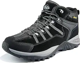 Botas masculinas impermeáveis para caminhadas e inverno, botas de neve, antiderrapantes, sapatos de trabalho, Preto, 10