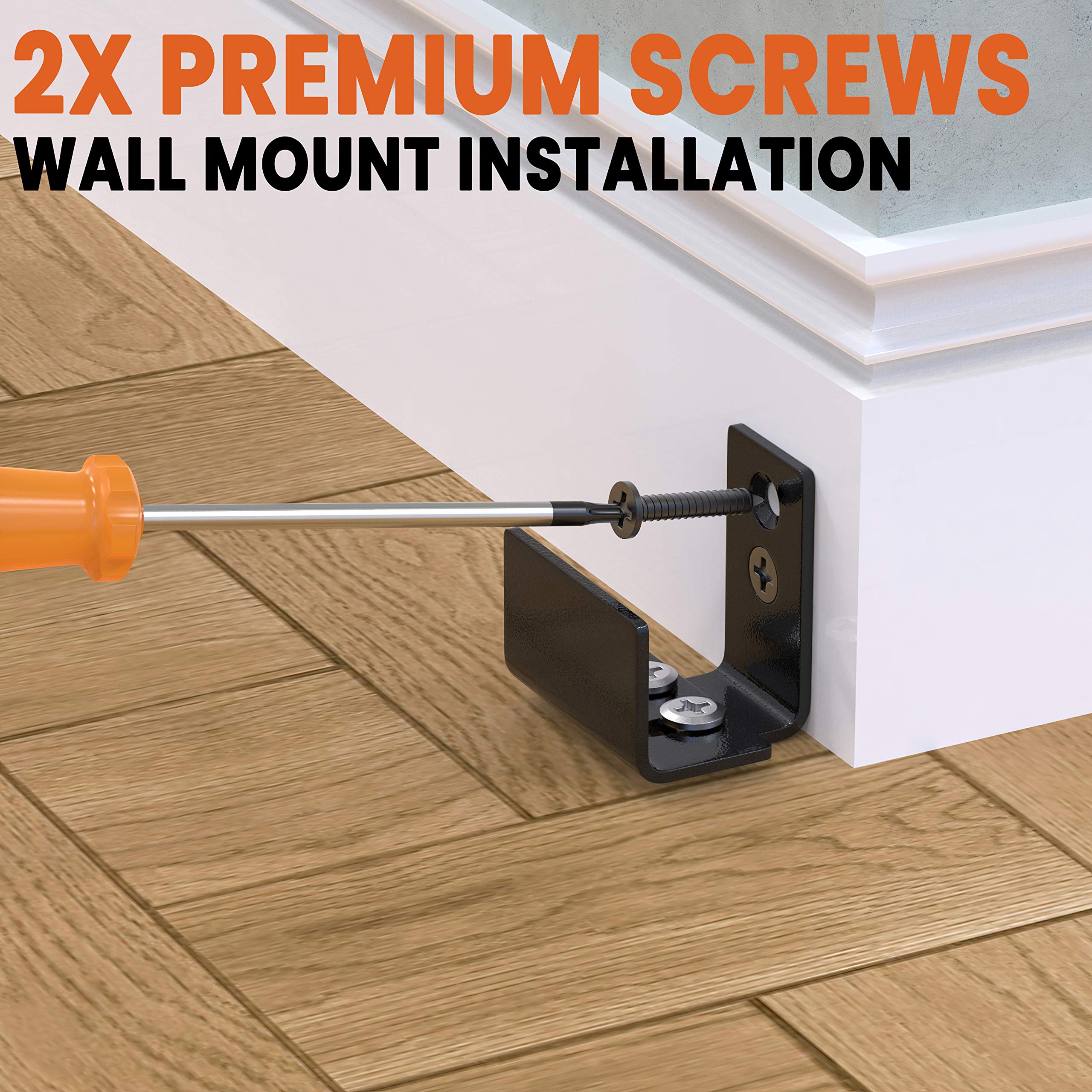 Black Barn Door Floor Guide Adjustable Wall Mounted Track Small Black Barn Door Floor Guide Adjustable Wall Mounted Track Small