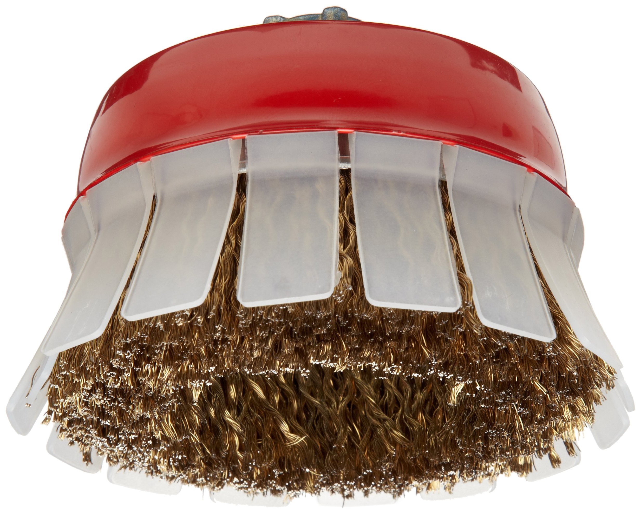 Norton High Performance Cable Crimped Cup Brush for Steel with Protective Guard, Carbon Bristles, 5/8