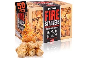 50 Pieces of Extra Large Backpacking Fire Starters for Indoor and Outdoor...