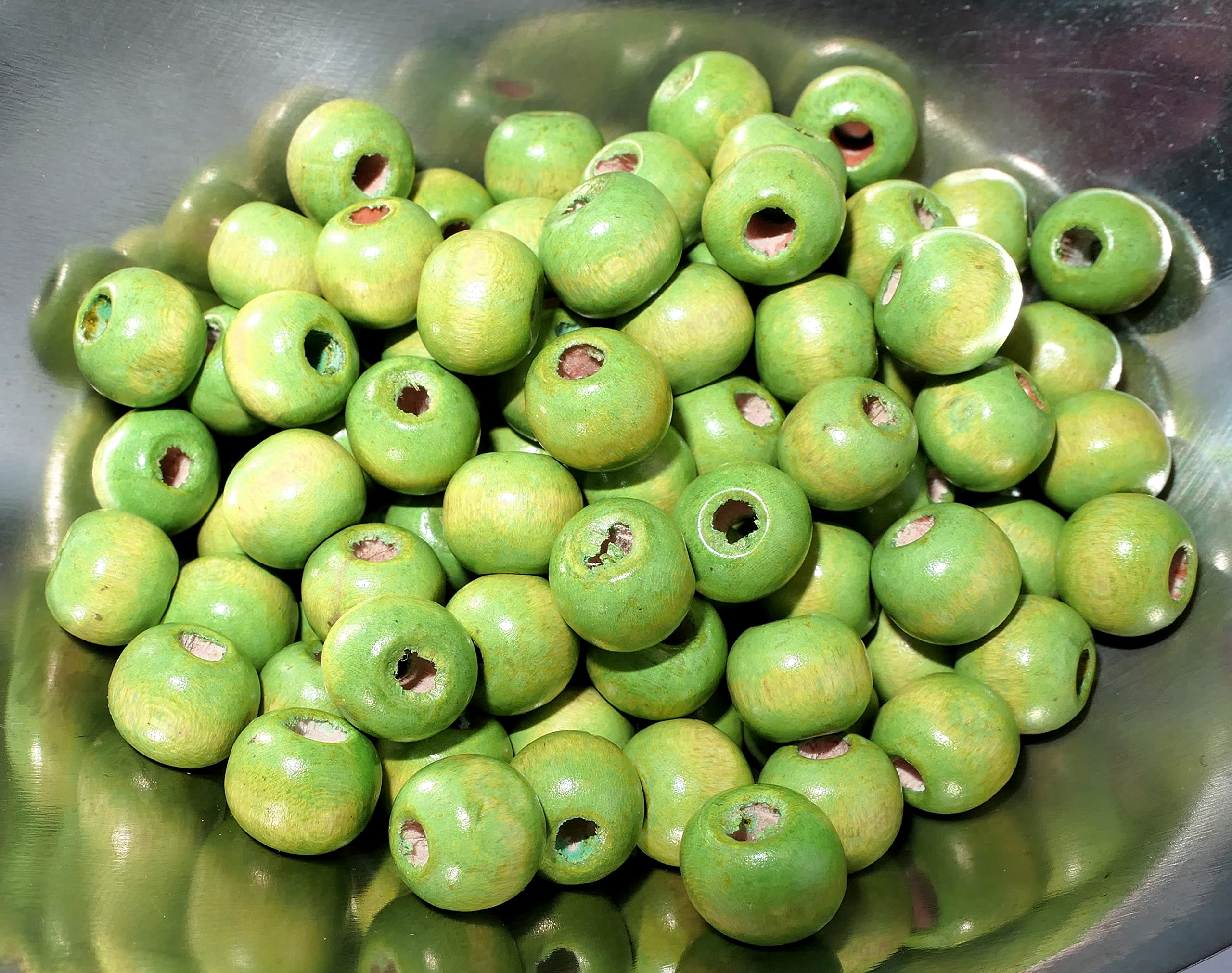 Craftdady Lot De 80 Perles Rondes En Bois Naturel Avec Motif