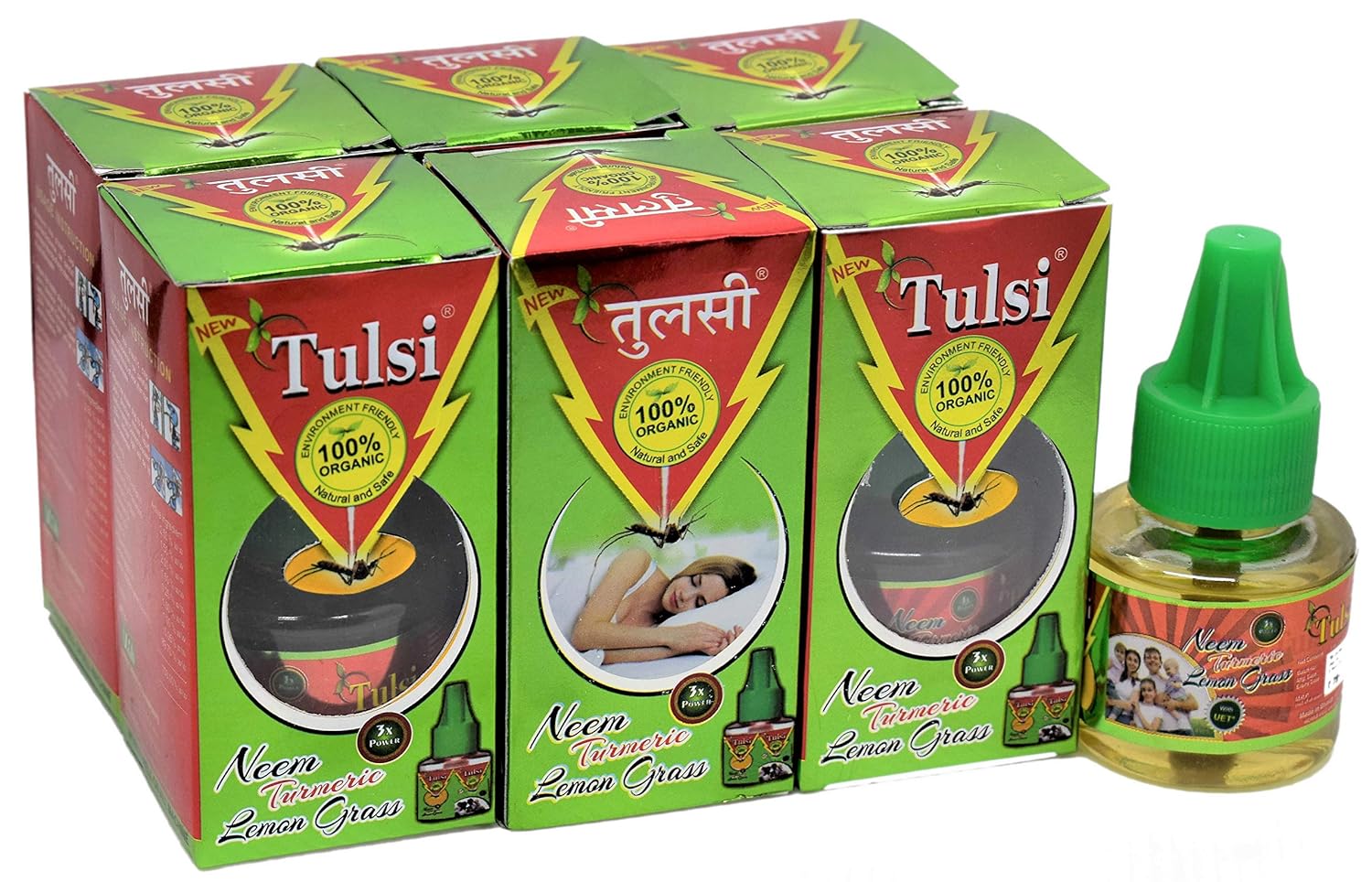 Tulsi Herbal Liquid Mosquito Repellent Vaporizer Refill Set