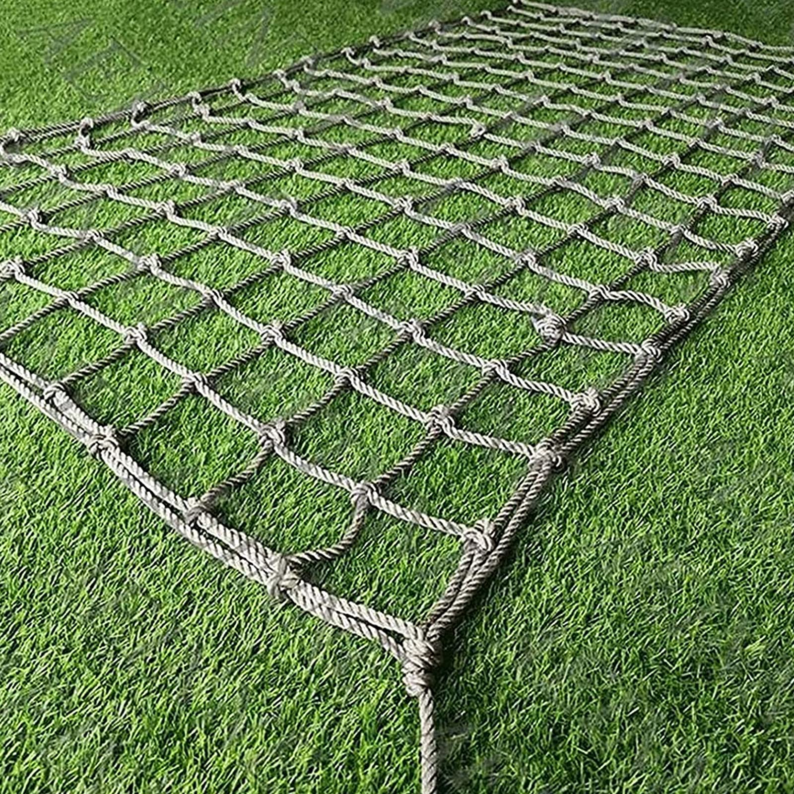 GJMSSMY Heavy-Duty Cargo Climbing Net for Kids Adults & Pets - 4X4M (13.12X13.12Ft) Indoor/Outdoor Playground Nylon Rope Netting Safe & Climbing Equipment