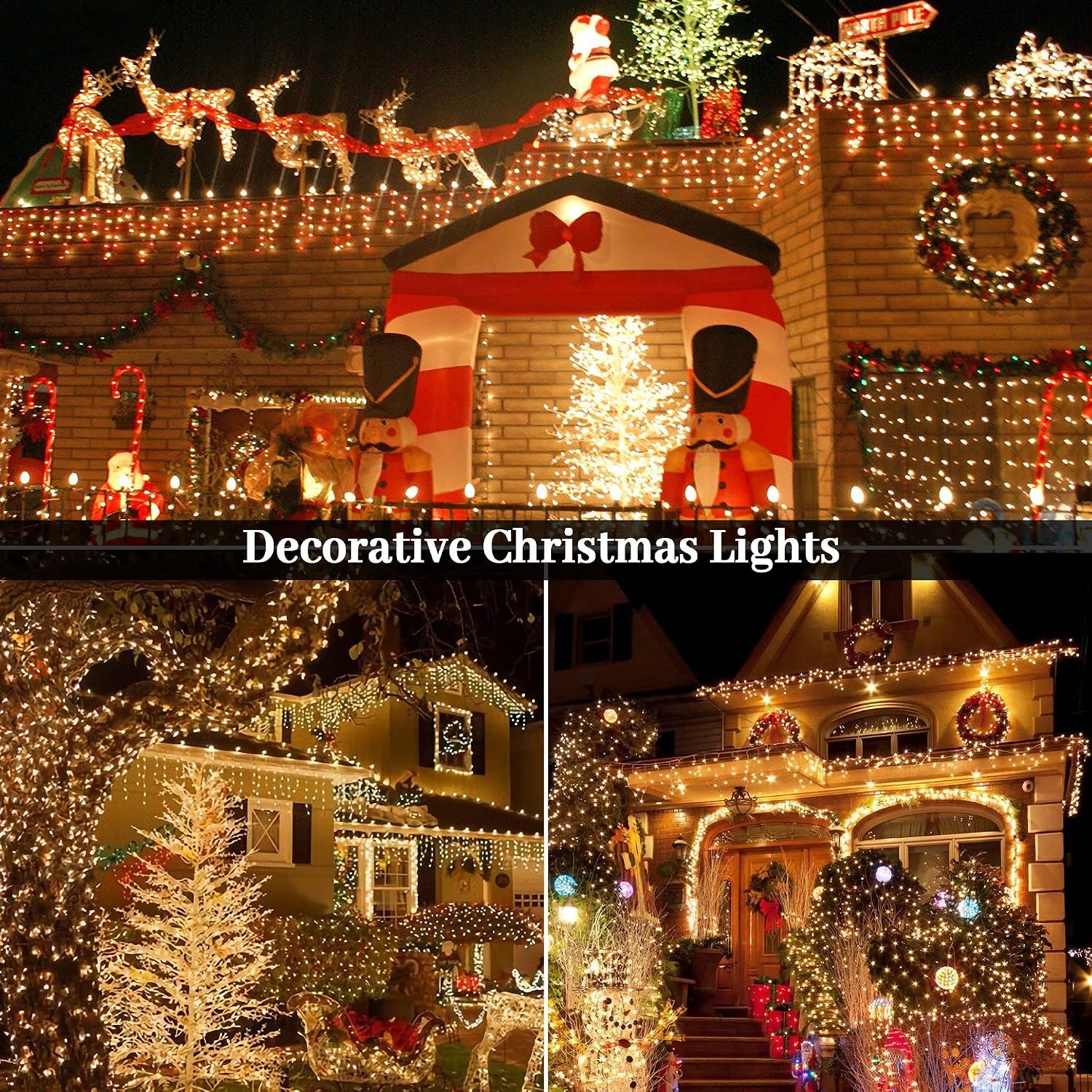 Christmas String Lights Outdoor, 1000 LED 344FT with Remote, Easy Shaping Waterproof Plug in Indoor White Fairy Lights, 8 Twinkling Modes with Timer for Bedroom Xmas Tree Holiday House Party Decor