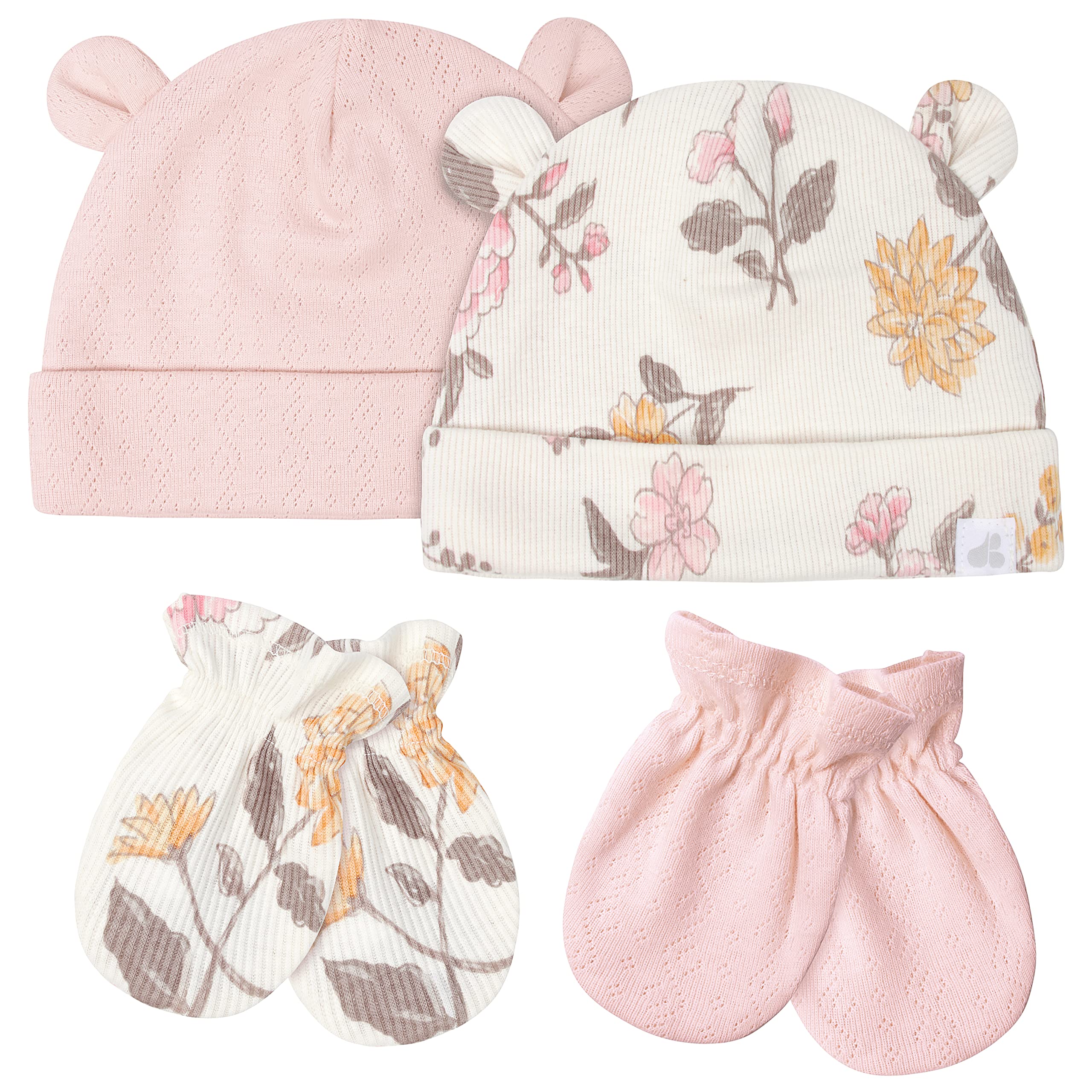 Just Bornbaby-girls 4-piece Caps & Mittens SetOEKO-TEX STANDARD 100