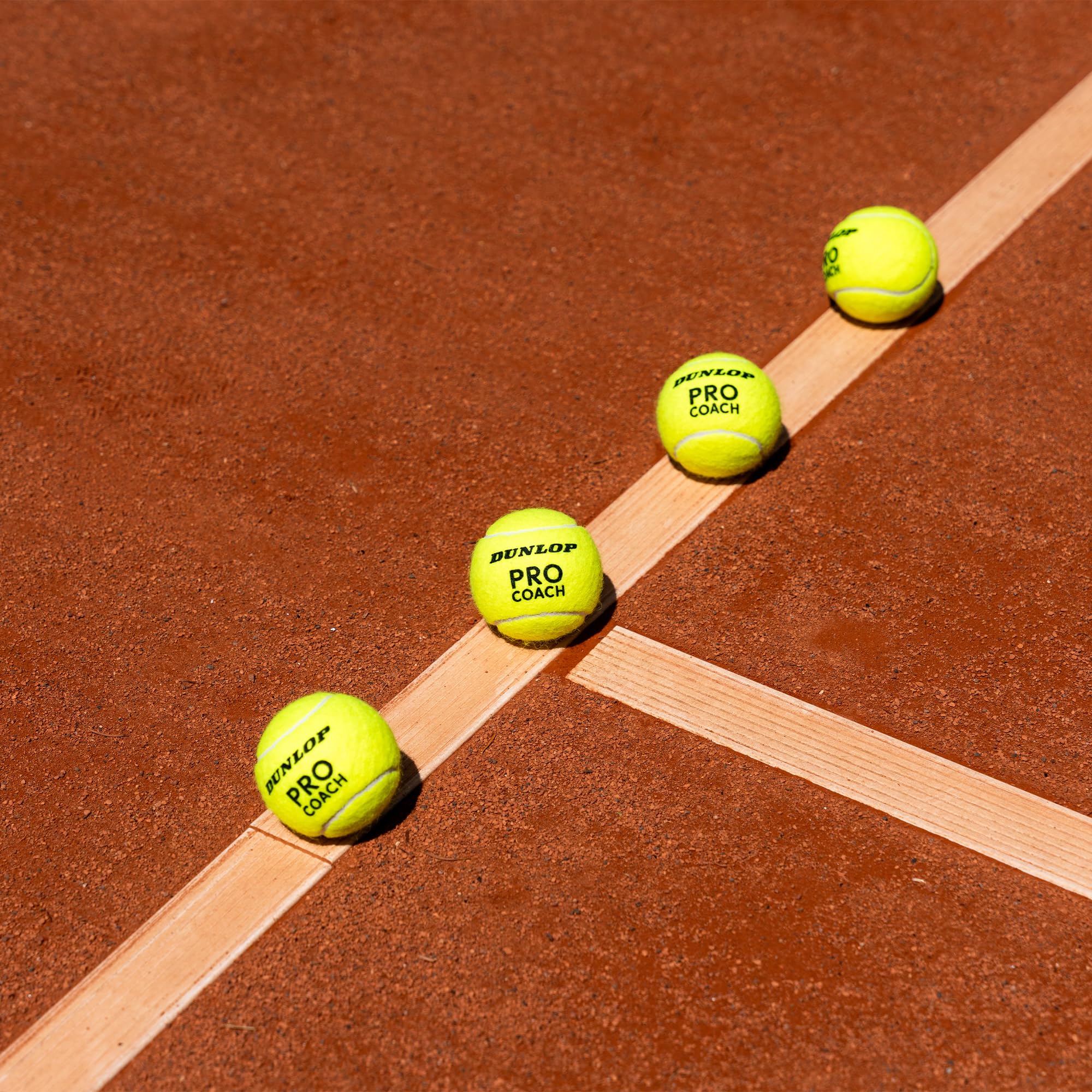 Dunlop Pro Coach Balle de Tennis - pour Les Séances d'Entraînement et d'Entraînement (4 Balles)