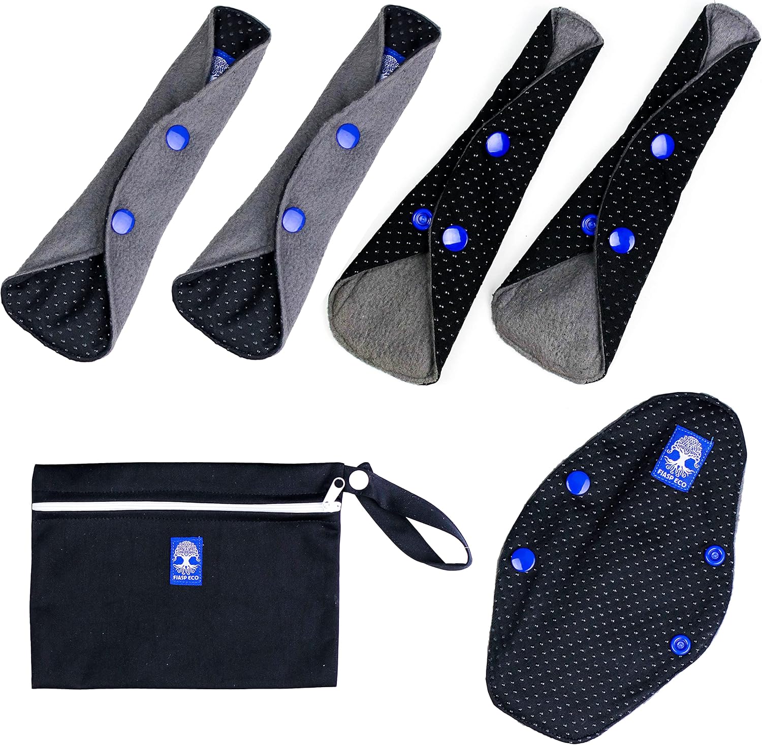 Reusable Sanitary Pads 4 Pack (Thong), AntiSlip Silicone Dots