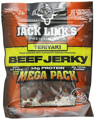 Miniatura 9 de Jack Link's Carne seca de res, paquete de 100 calorías, original, bolsas de 1.25 onzas (paquete de 12)