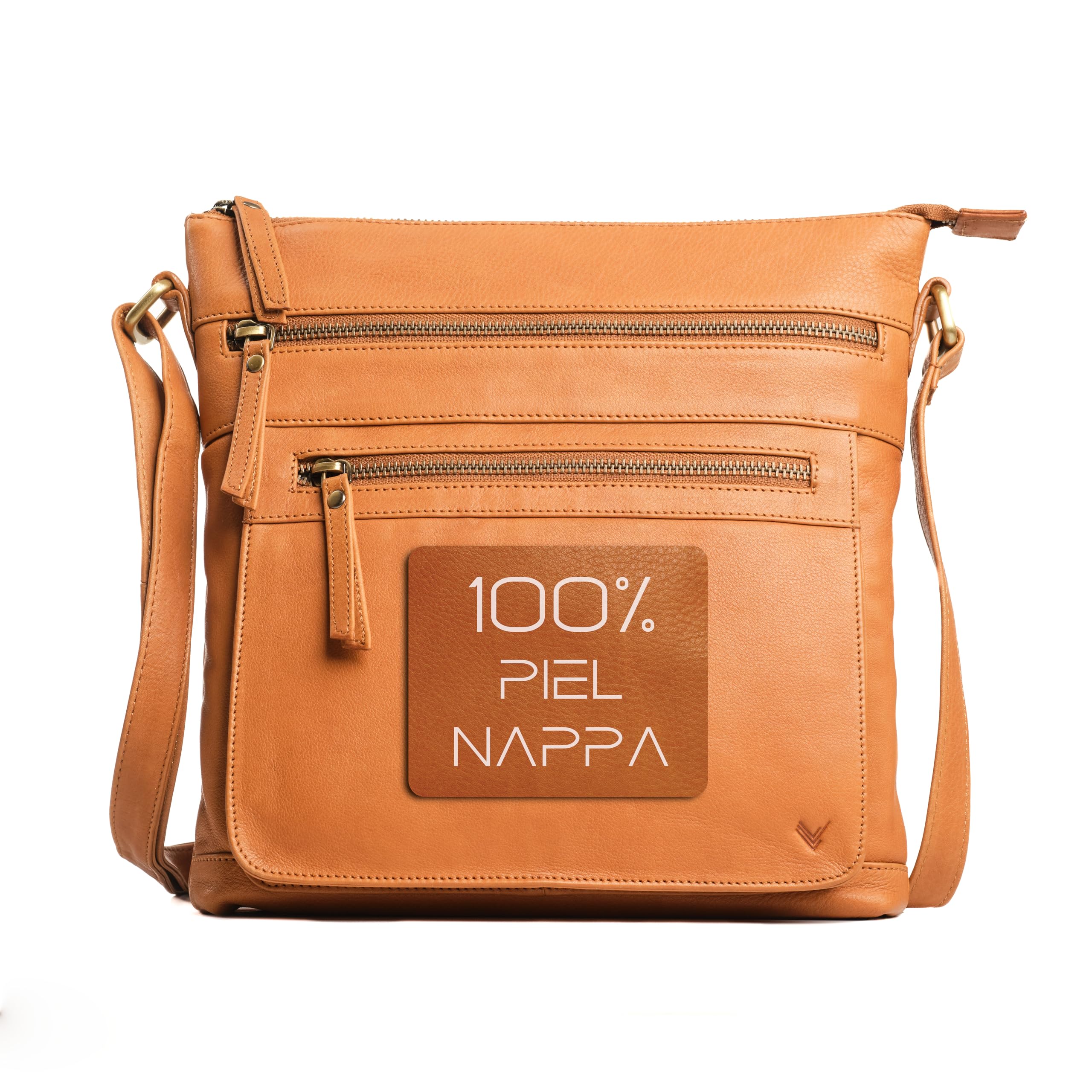 Bolso Bandolera Mujer Piel Auténtica - Bolso Mujer Bandolera con Estilo - Bolso Pequeño Mujer - Bolso Piel Mujer Múltiples Compartimentos - Bolso mujer marca Bolso Mujer Pequeño.