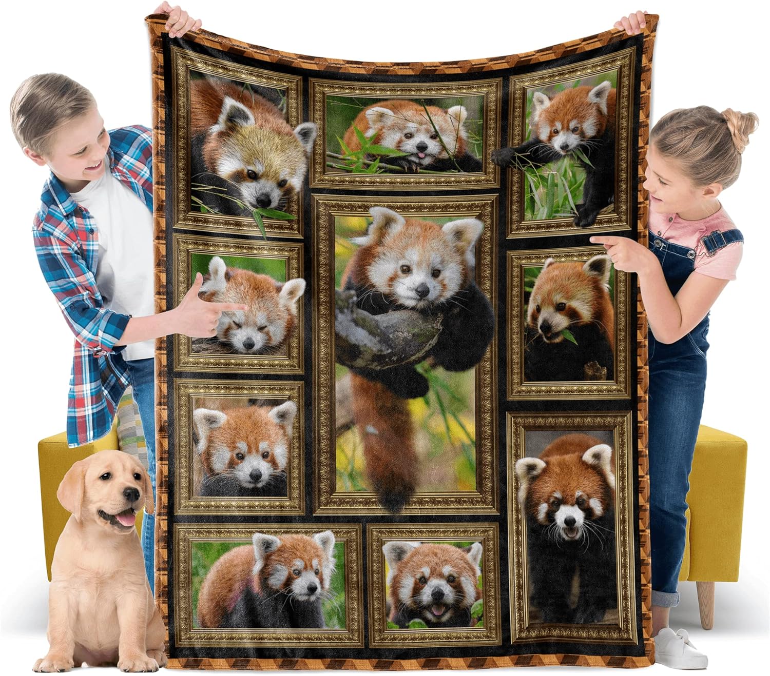Red Panda Blanket for Girls Boys Kids Silky Soft Plush