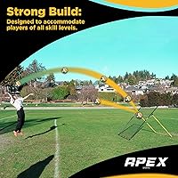 Vista 7 de Adjustable Volleyball Rebounder Net 7x4 ft – Bounce Back Training Equipment with Angle Customization for Practicing Volleying, Bumping, Spiking