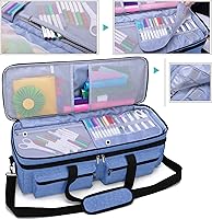 Vista 2 de Bolsa Luxja para transporte, de doble capa, compatible con máquinas y suministros de suajado Cricut Explore Air 2 y Maker