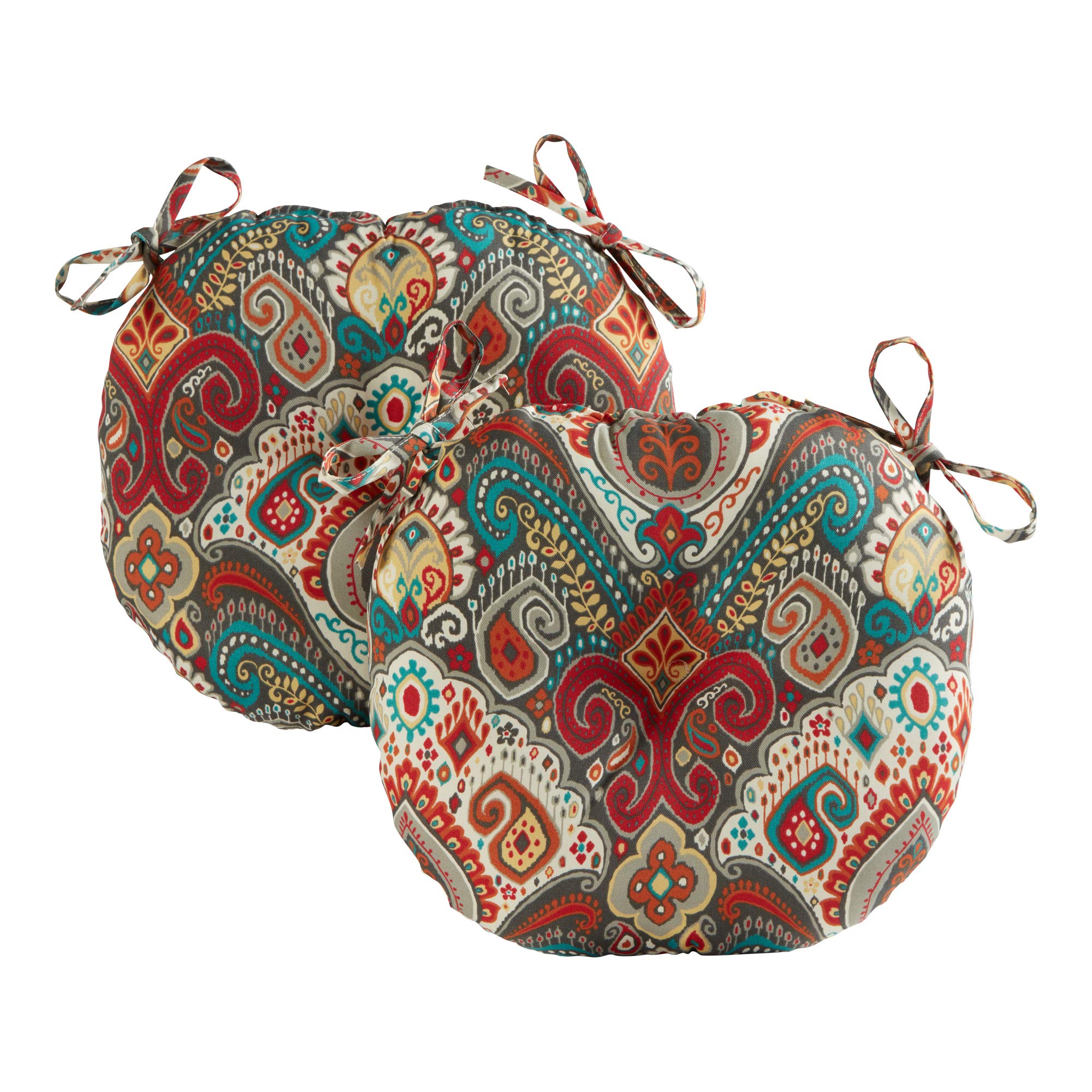 South Pine Porch Asbury Park 15-inch Round Bistro Chair Cushion, 2 Count (Pack of 1)