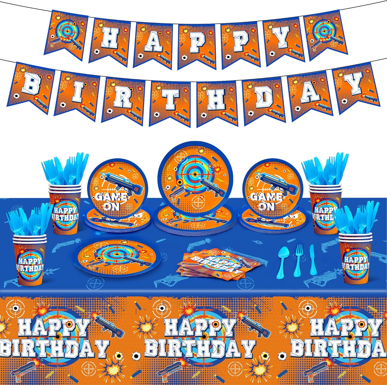 Nerf Party Supplies for Boy Birthday Nerf Party Decorations