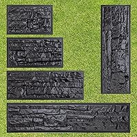 Vista 1 de 5 moldes de plástico ABS de 0.079 in para pared de yeso de hormigón, baldosas de cemento de piedra, molde de losa de cemento de pared, moldes