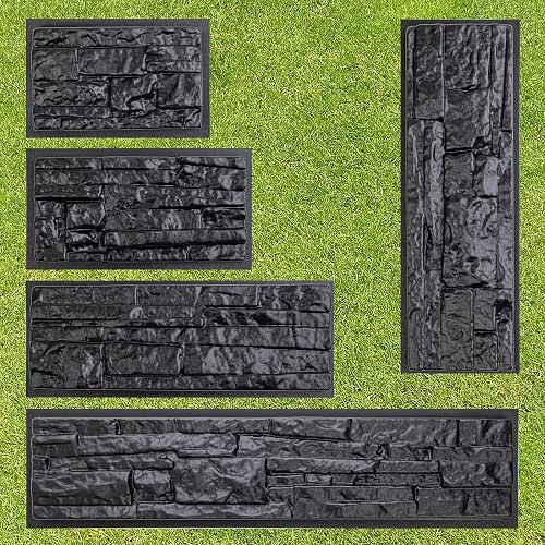 5 pcs ABS 2mm Plastic Molds for Concrete Plaster Wall