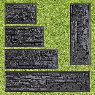 5 pcs ABS 2mm Plastic Molds for Concrete Plaster Wall Stone Cement Tiles...
