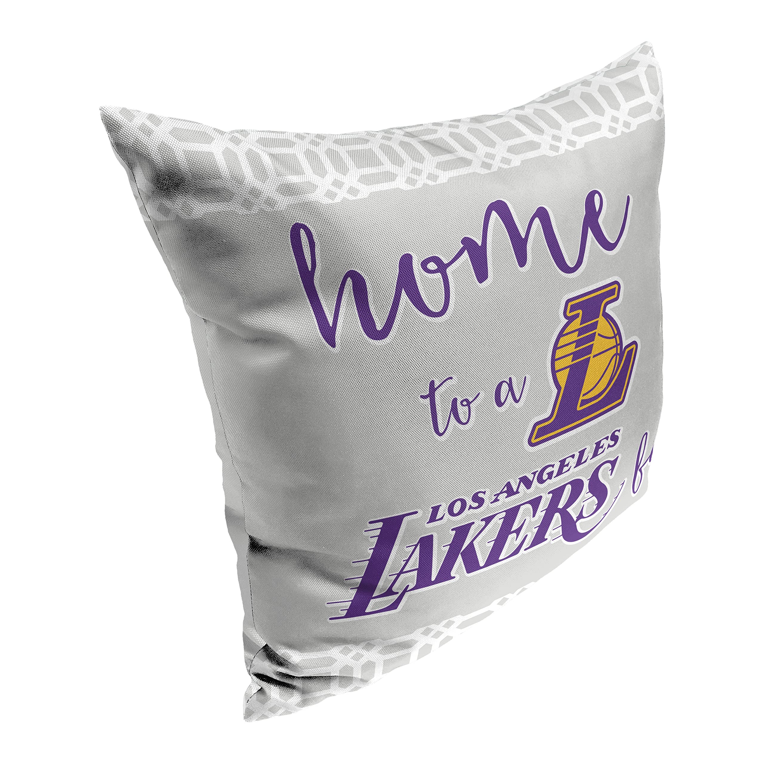 Northwest NBA 2 Piece Sweet Home Fan Throw Pillow Cover 18 X 18, Los Angeles Lakers