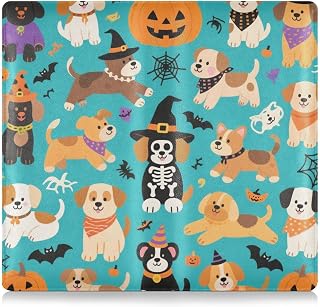 Halloween Yellow Pumpkin Dog Premium Leather Toursuit car registration and insurance card holder Document Wallet for Driver Auto Owners Trailer Motorcycle Boat