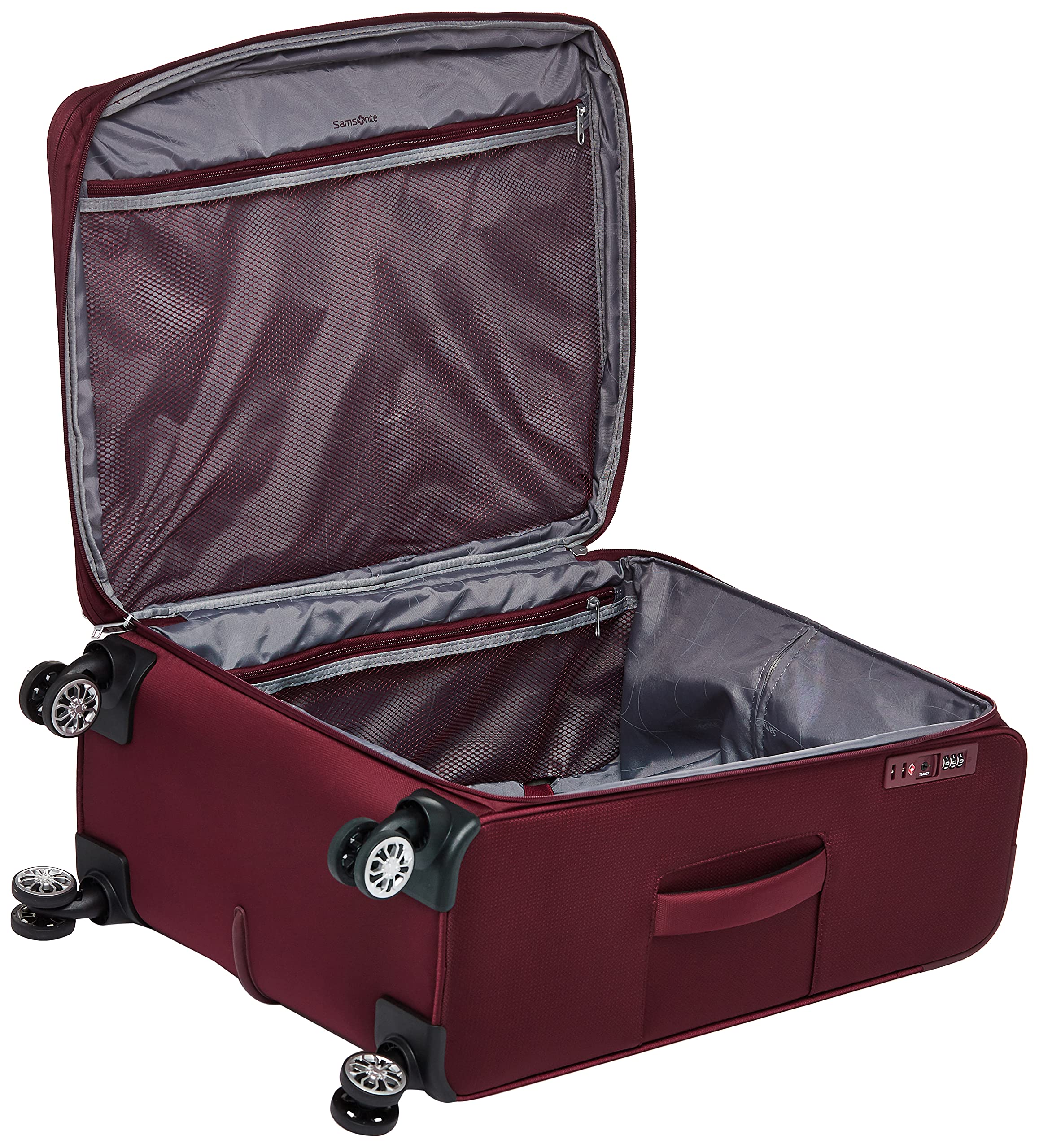 Samsonite Momentus Softside Spinner Luggage 67cm with TSA Lock Red