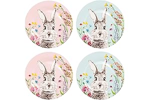 Bunny Salad Plates with Enchanting Designs