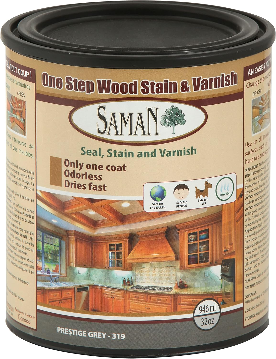 SamaN Interior One Step Wood Seal, Stain and Varnish Oil Based