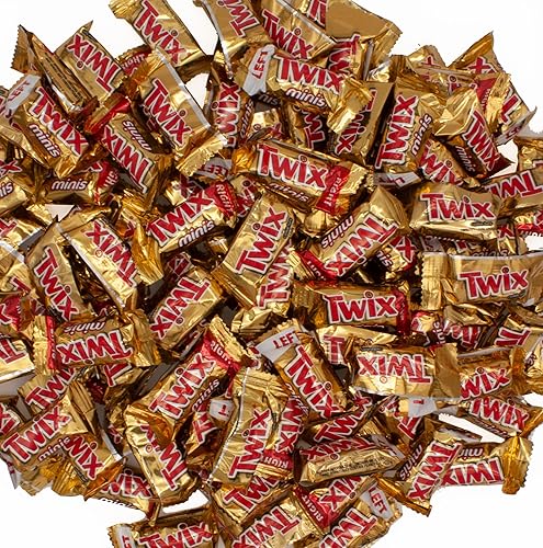 Miniatura 2 de Twix Minis  1 libra  Dulces de chocolate envueltos individualmente  Barra de chocolate americano antigua para cines, Halloween, Pascua  Caramelo de