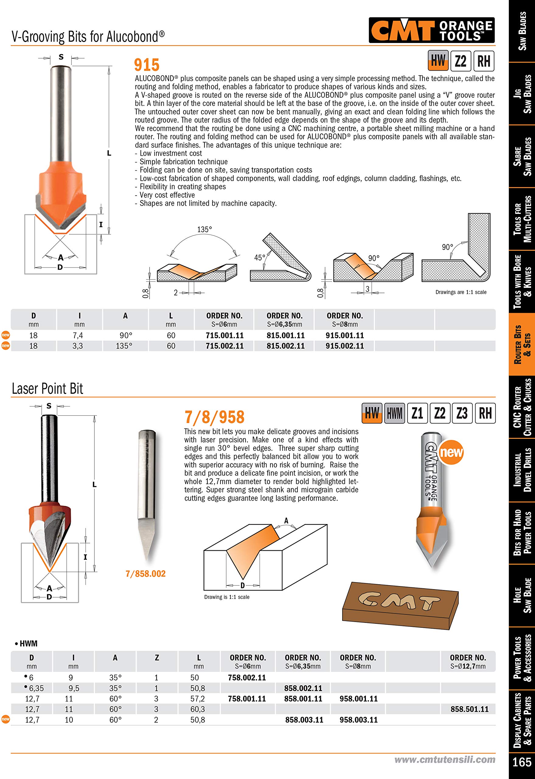 CMT ORANGE TOOLS 758.001.11 - LASERPUNKT-FRÄSER 60° HM Z3 D=13X11 S=6