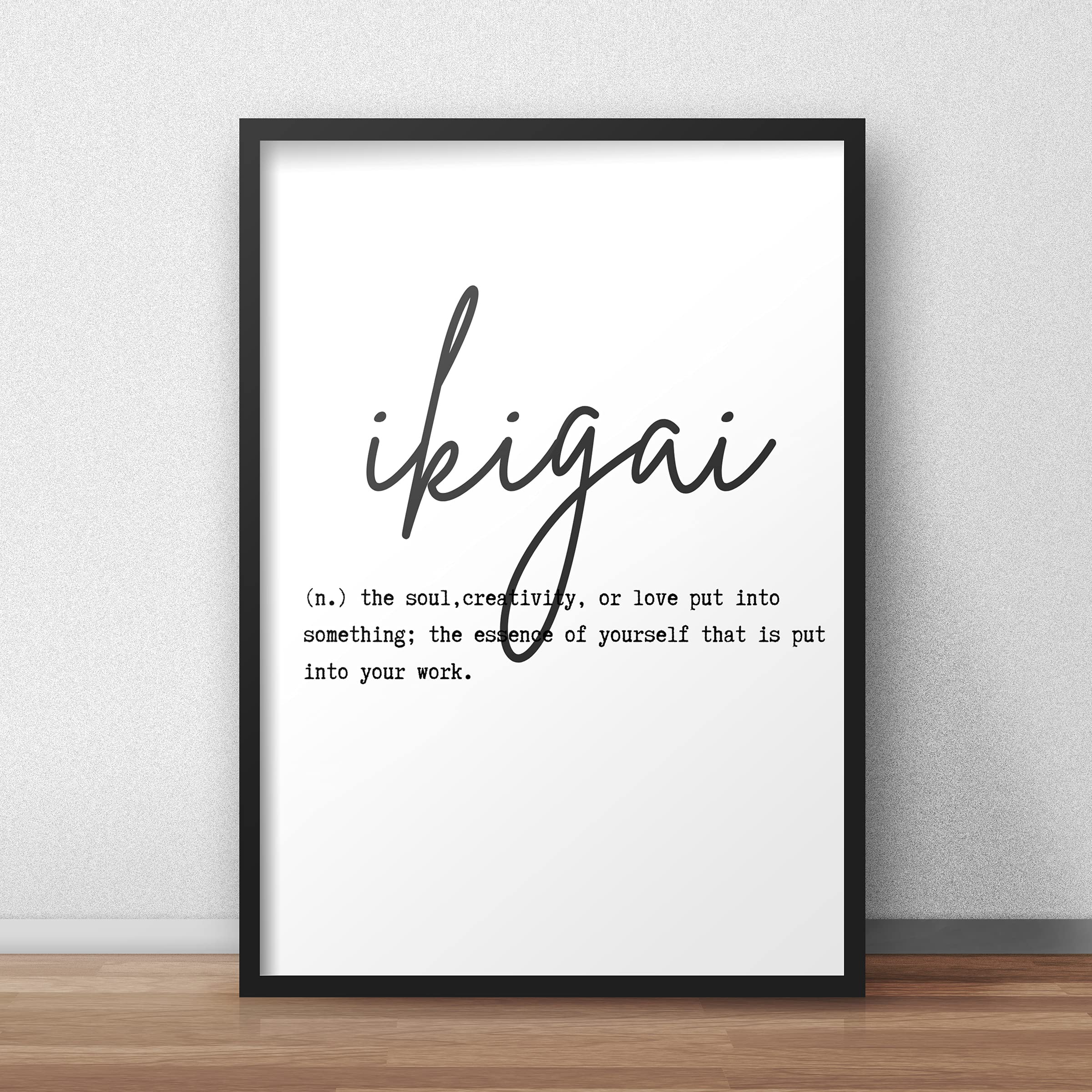 Buy Love st. ikigai definition print, ikigai wall art, ikigai