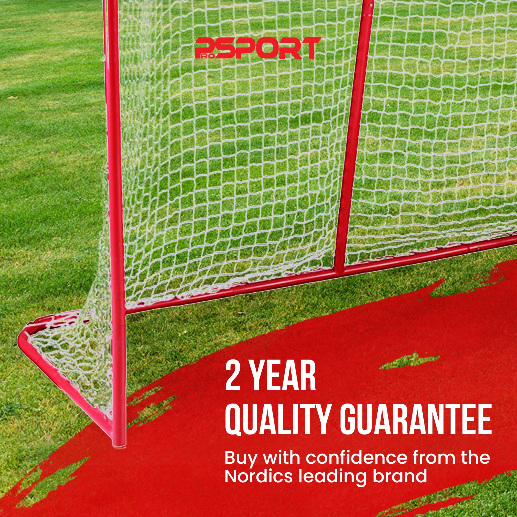 Nordic ProStore Prosport Porta da Street Hockey 160 x 115 x 58 cm Rosso - Adatta anche per Hockey Ghiaccio, Floorball e Giochi da Giardino – Porta per Bambini 14+ anni e Adulti
