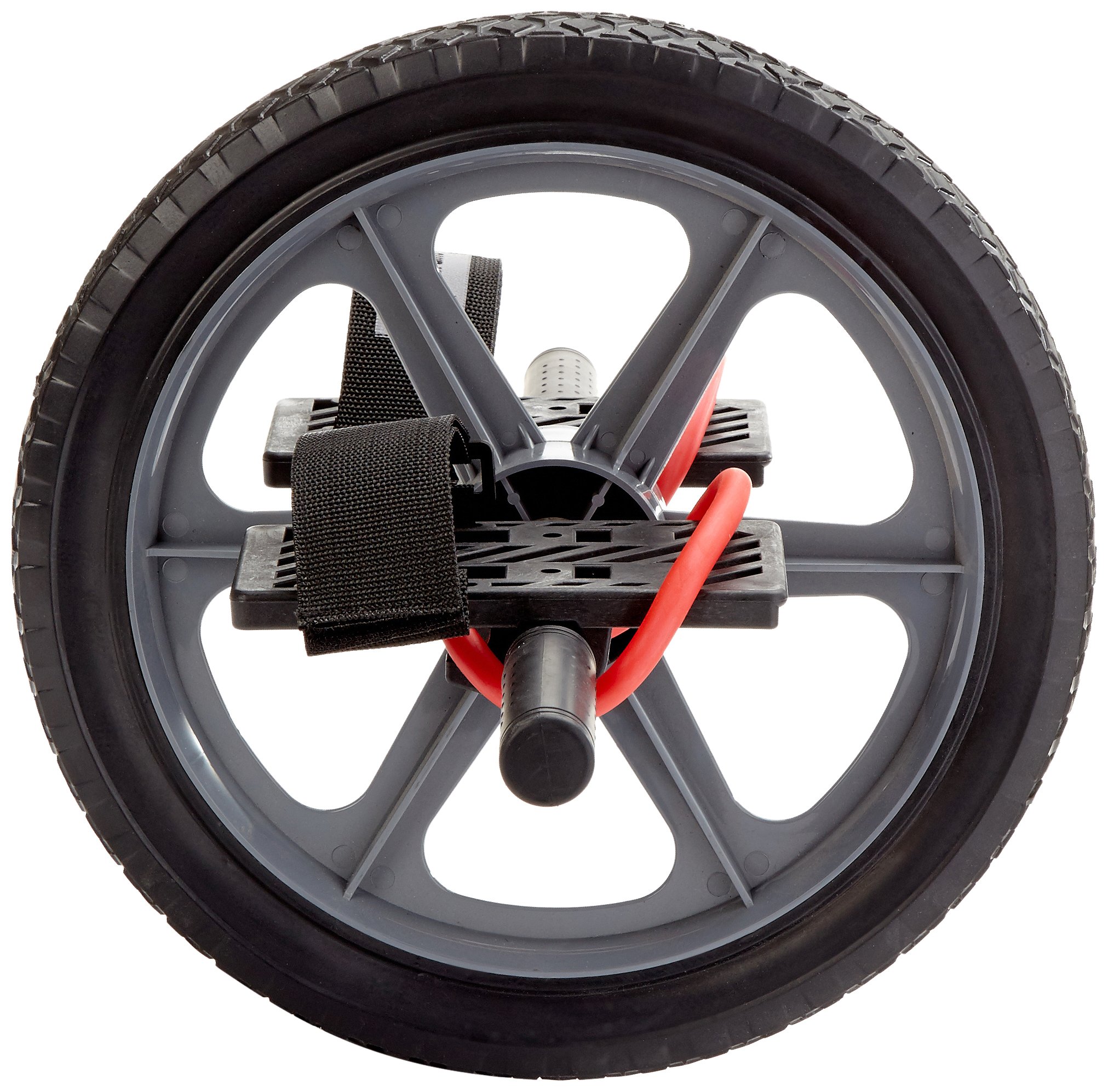 GORILLA SPORTS® Ab Roller mit Pedalen, Fußschlaufen und Profilreifen