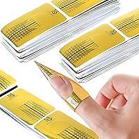 Vista 1 de Formas de Uñas para Constructor de Gel - 100 Piezas Calcomanías Autoadhesivas de Extensión de Uñas para Acrílico, UV y Poly Gel con Guía